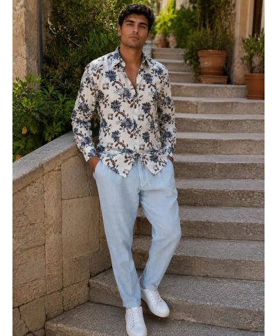 Pantaloni con coulisse in lino Paul Miranda - Riviera