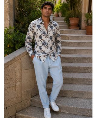 Pantaloni con coulisse in lino Paul Miranda - Riviera