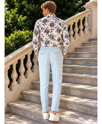 Pantaloni con coulisse in lino Paul Miranda - Riviera