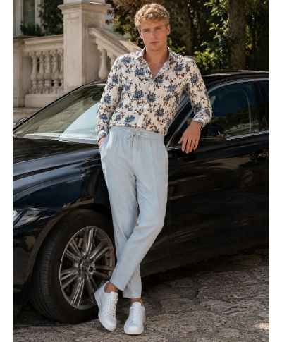 Pantaloni con coulisse in lino Paul Miranda - Riviera