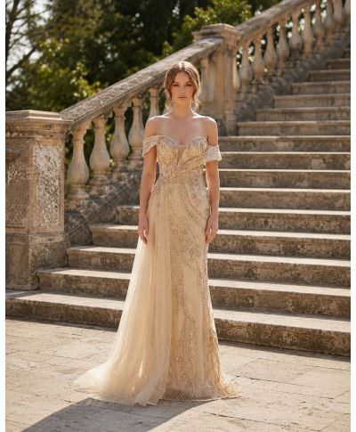 estito elegante oro da cerimonia -  Turazia - Vesititi da cerimonia online - Gogolfun.it
