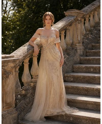 estito elegante oro da cerimonia -  Turazia - Vesititi da cerimonia online - Gogolfun.it