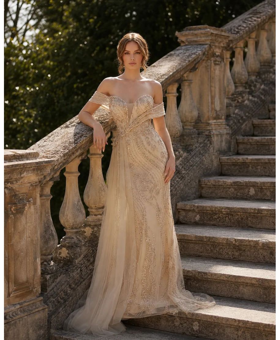 estito elegante oro da cerimonia -  Turazia - Vesititi da cerimonia online - Gogolfun.it