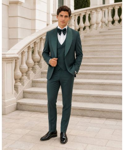 Smoking verde con gilet - Pascalino - Abiti da cerimonia uomo - Gogolfun.it