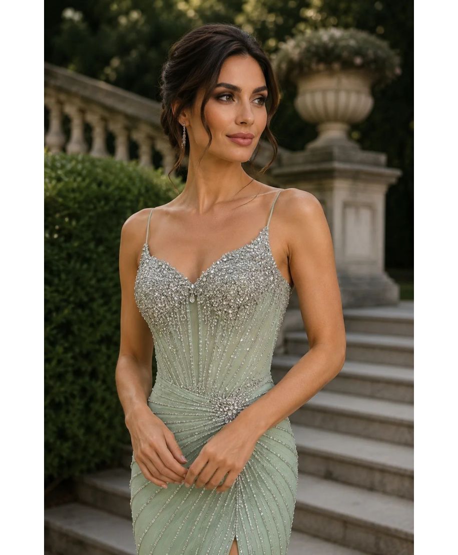 Abito da cerimonia con strass - Athena - Abiti da cerimonia online - Gogolfun.it