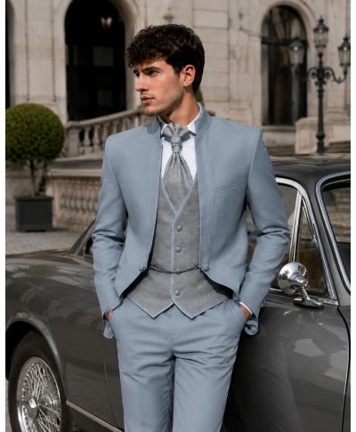 Abito sposo azzurro chiaro con gilet - Roberto
