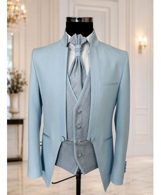 Abito sposo azzurro chiaro con gilet - Roberto