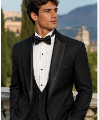 Smoking uomo nero con rever particolare - Annecy - Smoking uomo online - Gogolfun.it