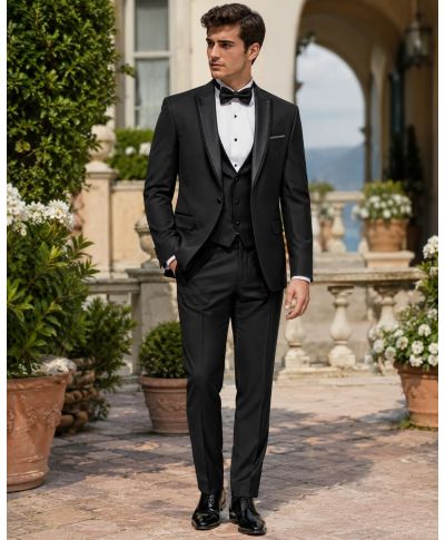 Smoking uomo nero con rever particolare - Annecy - Smoking uomo online - Gogolfun.it