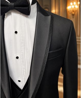 Smoking uomo nero con rever particolare - Annecy - Smoking uomo online - Gogolfun.it