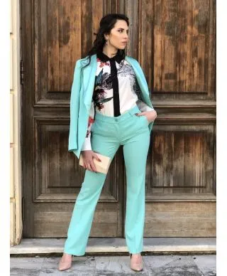 Tailleur elegante giovanile - Verde tiffany