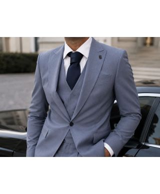 Abito uomo con gilet, estivo - Modello Joe, tessuto particolare