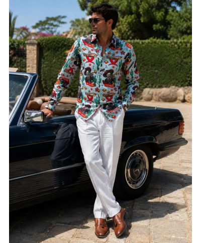 Camicia uomo fantasia estiva - Mexico