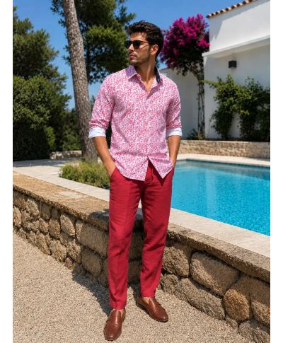 Camicia uomo estiva fantasia floreale  - Abbigliamento uomo online - Gogolfun.it