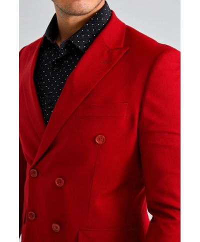 Abito doppiopetto rosso - Hestan - Abiti uomo particolari - Gogolfun.it
