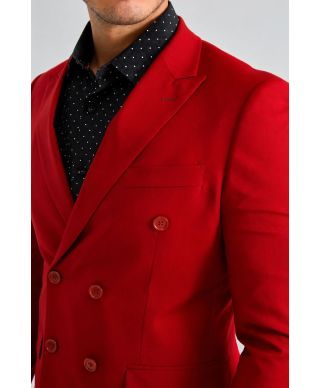 Abito doppiopetto rosso - Hestan - Abiti uomo particolari - Gogolfun.it