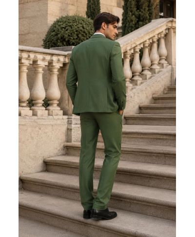 Abito uomo verde con gilet - Galway - Abiti uomo particolari online - Gogolfun.it