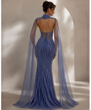 Vestito gioiello da cerimonia, azzurro - Callipso