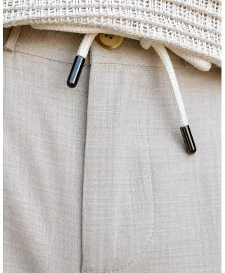 Pantalone uomo beige, lino cotone - Paul Miranda