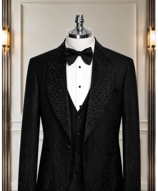 Smoking Uomo Nero con Brillanti - Primero - Diciottesimo e Cerimonie