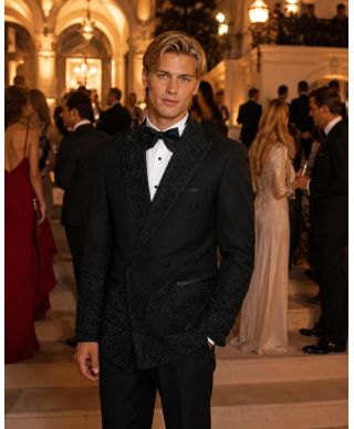 Smoking Nero Cerimonia con Strass - Don Aldo