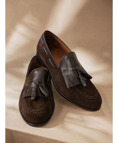 Mocassino scamosciato marrone