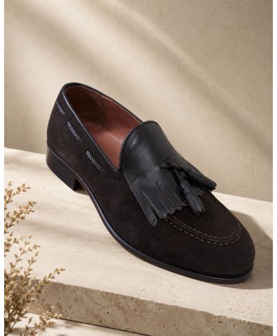 Mocassino scamosciato marrone