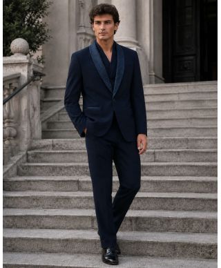 Smoking uomo blu, con strass - Ocean - Smoking diciottesimo compleanno - Gogolfun.it