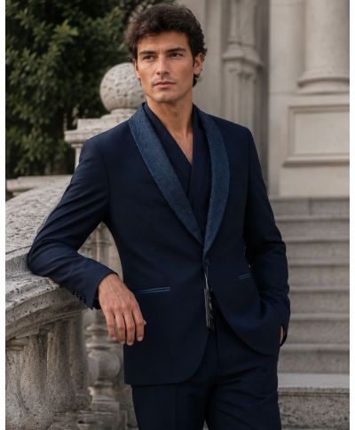 Smoking uomo blu, con strass - Ocean - Smoking diciottesimo compleanno - Gogolfun.it