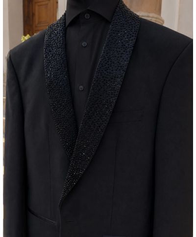 Smoking uomo nero, con strass - Ocean - Smoking diciottesimo compleanno - Gogolfun.it