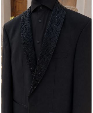 Smoking uomo blu, con strass - Ocean - Smoking diciottesimo compleanno - Gogolfun.it
