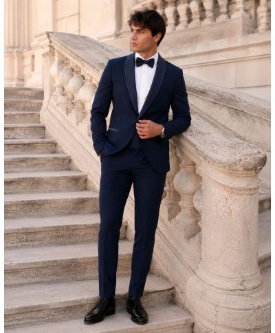 Smoking uomo blu, con strass - Ocean - Smoking diciottesimo compleanno - Gogolfun.it