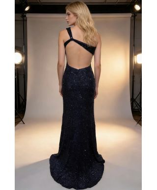 Abito a sirena in paillettes con schiena scoperta - Maga