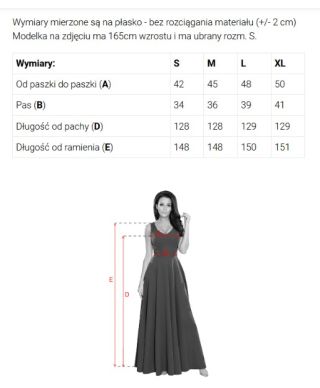  633-8 AURELIA długa sukienka z rozcięciem na nogę i dekoltem w caro - czarna 