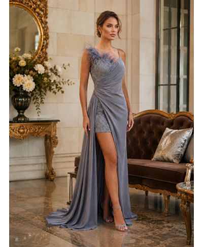 Abito da cerimonia sfasato - Oxana - Cerimonia donna online - Gogolfun.it