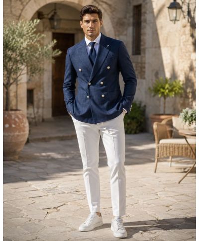 Giacca doppiopetto in denim - Nathaniel - Abbigliamento uomo online - Gogolfun.it