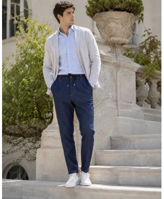 Pantalone denim leggero uomo con coulisse Paul Miranda - Pantaloni uomo online  gogolfun.it