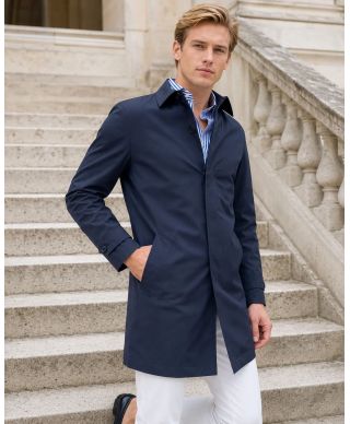 Trench uomo - Blu - Primaverile - Gogolfun.it