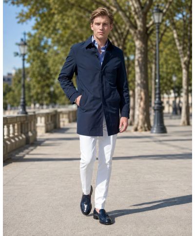 Trench uomo - Blu - Primaverile - Gogolfun.it