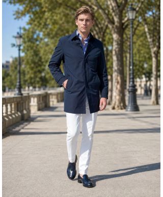 Trench uomo - Blu - mezza stagione