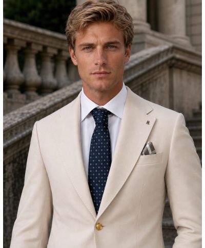 Giacca uomo panna con bottoni oro - Sunset - Giacche e blazer uomo online - Gogolfun.it