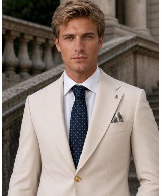 Giacca uomo panna con bottoni oro - Sunset - Giacche e blazer uomo online - Gogolfun.it