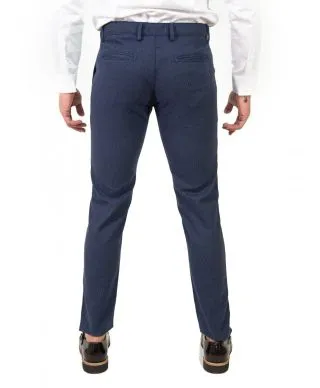 Pantaloni Key Jey - Uomo - Microfantasia blu