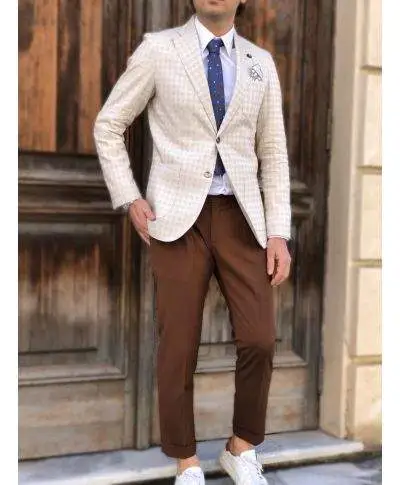 Giacca uomo particolare, beige - Paul Miranda