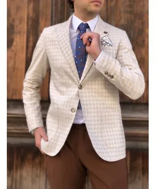 Giacca uomo particolare, beige - Paul Miranda
