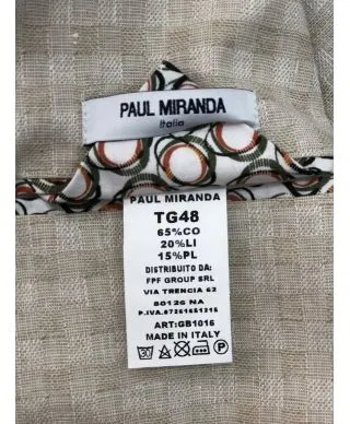 Giacca uomo particolare, beige - Paul Miranda