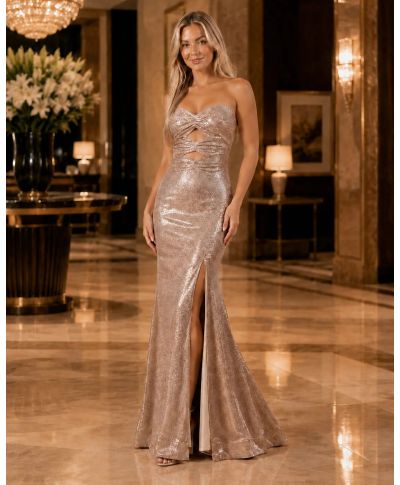 Vestito lungo elegante con scollo a cuore - Pasitea - Vestiti da matrimonio e diciottesimo online - Gogolfun.it
