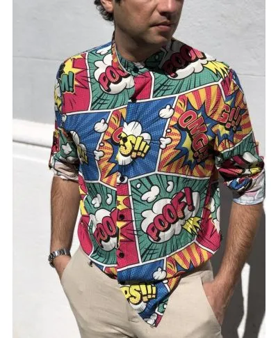 Camicia uomo fantasia - Coreana - Pop