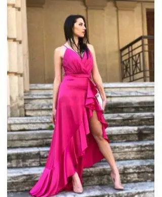 Abito da cerimonia, fuxia - Con schiena scoperta