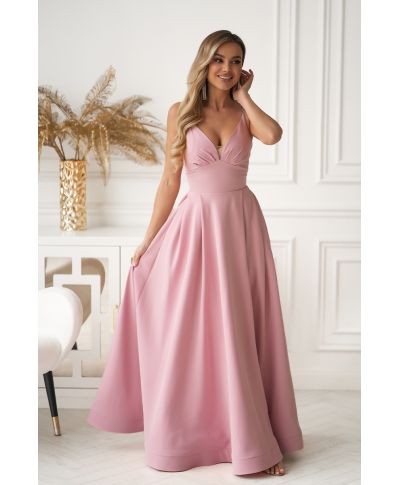 Vestito lungo elegante da cerimonia con gonna ampia – Ravenna